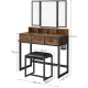 Image 9 for Туалетний столик Leobert Vicco трюмо з пуфом в стилі Loft