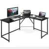 Комп'ютерний стіл Costway Rubin L-подібний в стилі Loft чорний