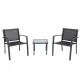 Image 3 for Комплект садових меблів Chomik GARDEN LINE ORLANDO стіл та 2 стільці темно-сірий