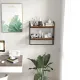 Image 7 for Полиця навісна Costway Loft Wall Shelf для ванної з тримачем для рушників лофт коричневий