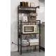 Image 5 for Стелаж Costway Surette з місцем для мікрохвильової печі та з двома розетками в стилі Loft