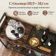 Image 5 for Винный шкаф-консоль Costway Vintage Wine Table напольный с деревянной столешницей и полками лофт, коричневый