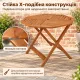 Image 5 for Садовий стіл Costway Patio дерев'яний з отвором для парасолі