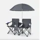 Image 6 for Комплект розкладних стільців Costway Parma з парасолькою сірий
