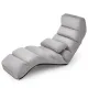 Image 1 for Крісло-шезлонг розкладне Costway Lazy Couch Recliner з подушкою сірий