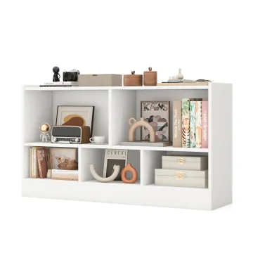 Детский стеллаж-органайзер Costway 5-Cube Toy Bookcase для книг и игрушек на 5 ячеек белый