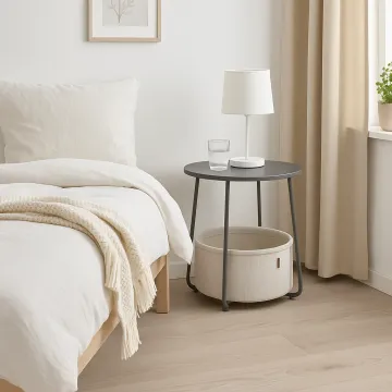 Журнальний столик Leobert Sharp з кошиком сірий