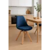 Стілець Saida Jumi у скандинавському стилі з дерев'яними ніжками синій