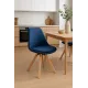 Стілець Saida Jumi у скандинавському стилі з дерев'яними ніжками синій