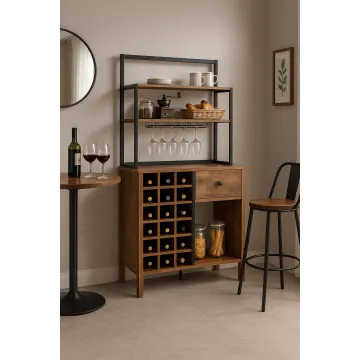 Стелаж винний Costway Vinoteca кухонна шафа в стилі Loft