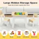 Image 8 for Комплект детской мебели Costway Kids Set 2-in-1 Desk стол и 2 стулья с двухсторонней столешницей-доской