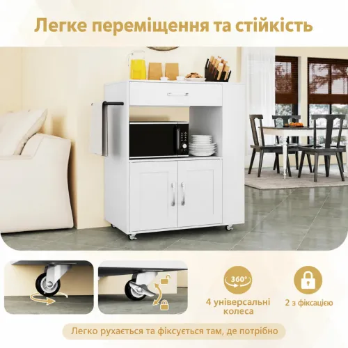 Перемещайте рабочую поверхность, а не продукты по всей кухне