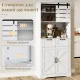 Image 6 for Кухонный шкаф-буфет Costway Pantry Cabinet 180см с розетками белый
