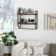 Image 6 for Полиця навісна Costway Loft Wall Shelf для ванної з тримачем для рушників лофт коричневий