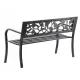 Image 4 for Лавка для саду Chomik GARDEN LINE ROSE сталева з декоративною спинкою