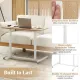 Image 11 for Комп'ютерний стіл Costway MoveDesk із регулюванням висоти на коліщатках білий, дуб