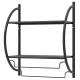 Image 1 for Настінна полиця Costway Riva для ванної кімнати з тримачем для рушників чорний
