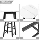 Image 9 for Комплект барних стільців Costway Eugad з підставкою для ніг білий