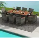 Image 5 for Комплект садових меблів Costway Viccos 8+1 Сірий/бежевий