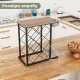 Image 4 for Стеллаж винный Costway Compact Beverage Bar 6 деревянный с держателем для бокалов