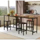 Image 9 for Барний стіл та 2 барні стільці Costway Hoobro в стилі Loft
