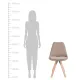 Image 7 for Туалетний столик Jumi Scandi LED + крісло Saida бежевий (шкіряні ручки)