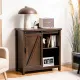 Image 3 for Кухонный комод-буфет Costway Sideboard с амбарной раздвижной дверцей лофт рустик