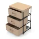 Image 4 for Комод-органайзер тканевый Costway Compact Tower на металлическом каркасе на 3 ящика лофт бежевый