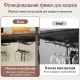 Image 9 for Винный шкаф-консоль Costway Vintage Wine Table напольный с деревянной столешницей и полками лофт, коричневый