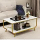 Image 2 for Журнальный стол Costway Marble двухъярусный белый