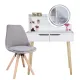 Image 2 for Туалетний столик Jumi Scandi LED + крісло Saida сірий