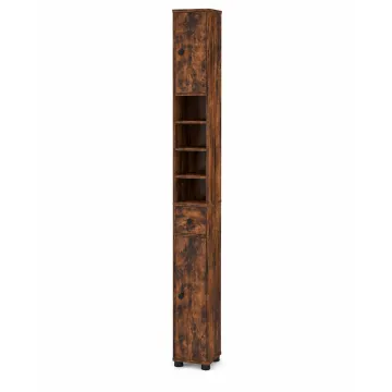 Шафа-пенал у ванну Costway Slim Tower вузька з полицями коричневий