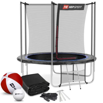 Батут Hop-Sport 8ft (244см) чорно-синій з внутрішньою сіткою