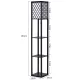 Image 6 for Стеллаж-торшер Costway Lumina Solo Lattice 160 с декоративными абажурами на 3 полки лофт, черный