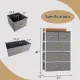 Image 5 for Комод-органайзер тканевый Costway Fabric Tower на металлическом каркасе на 5 ящик лофт серый
