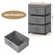 Image 5 for Комод-органайзер тканинний Costway Compact Tower на металевому каркасі на 3 шухляди лофт сірий