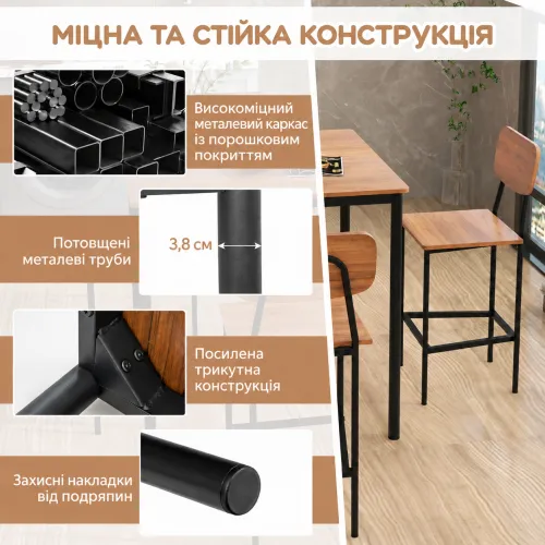 Міцний металевий каркас і практичні матеріали