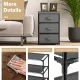 Image 10 for Комод-органайзер тканинний Costway Compact Tower на металевому каркасі на 3 шухляди лофт сірий