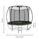 Image 2 for Батут Outtec Premium 12ft (374см) чорно-зелений з внутрішньою сіткою