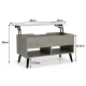 Image 4 for Стіл трансформер Costway Lagom в стилі Loft сірий