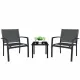 Image 5 for Комплект садових меблів Chomik GARDEN LINE ORLANDO стіл та 2 стільці темно-сірий