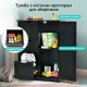 Image 10 for Тумба-комод напольная Costway Bali Bamboo на 3 ящика и дверцу черная