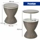 Image 8 for Стіл-холодильник Costway Curver з регульованою висотою 30L коричневий