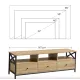 Image 4 for Тумба под телевизор Leobert Kamila в стиле Loft с 3 ящиками натуральный