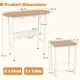 Image 5 for Комплект меблів Costway Oslo Counter Set барний стіл зі стільцями лофт білий бук