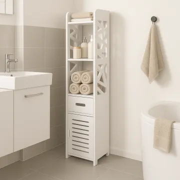 Пенал-шафа Leobert Cubic для ванни 120см підлогова