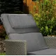 Image 8 for Садовый шезлонг Di Volio Breso из ротанга серый