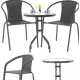 Image 2 for Садові меблі Chomik Bistro New стіл та 2 стільці чорний