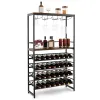 Винный стеллаж Costway Wine Rack 140 в стиле лофт на 4 яруса