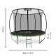 Image 2 for Батут Outtec Premium 8ft (252см) чорно-зелений з внутрішньою сіткою